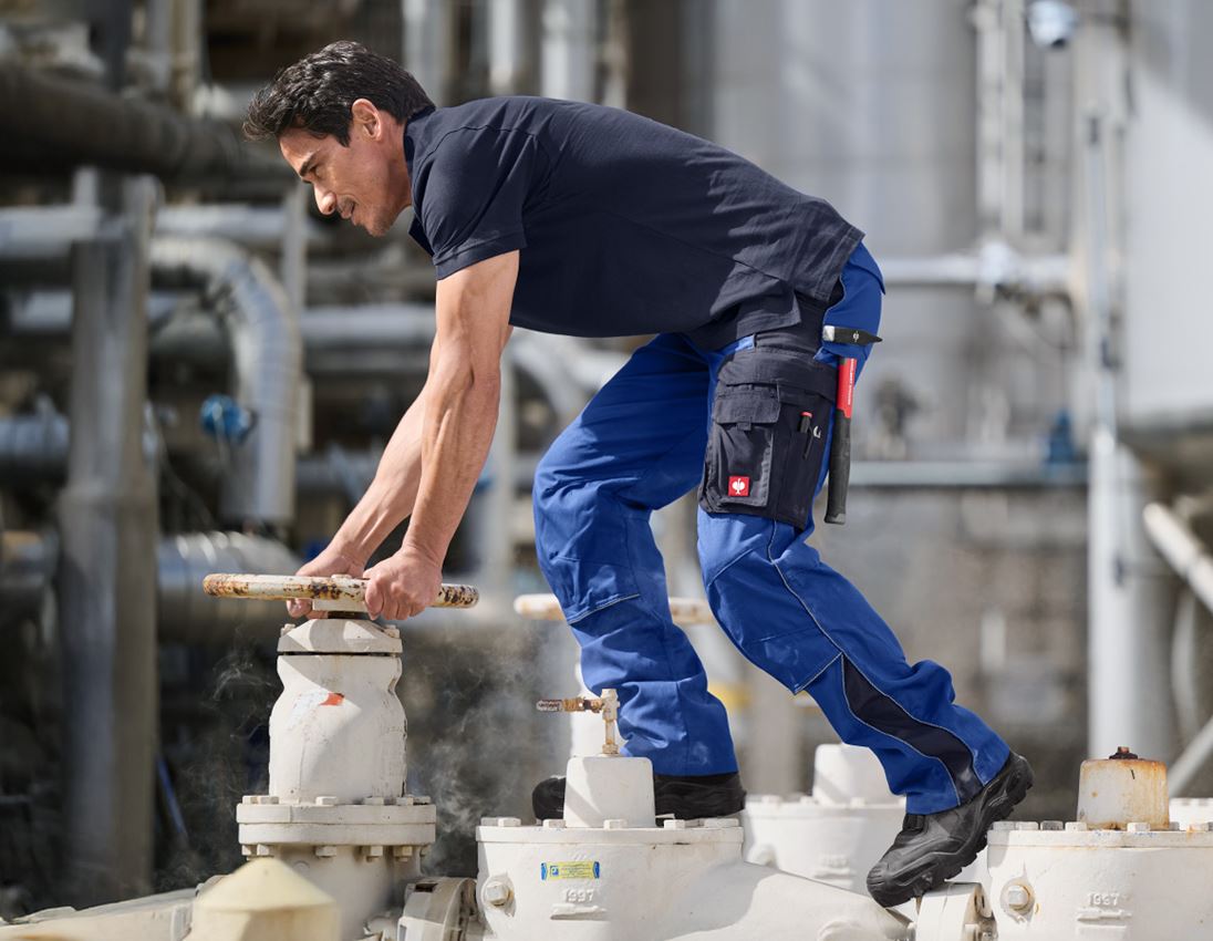 Spodnie robocze: Spodnie do pasa e.s.active + chabrowy/granatowy 2