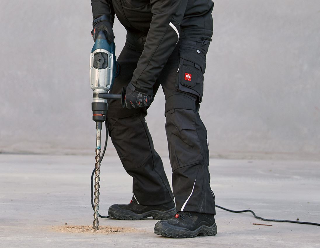 Spodnie robocze: Spodnie do pasa e.s.motion zimowe + czarny 1