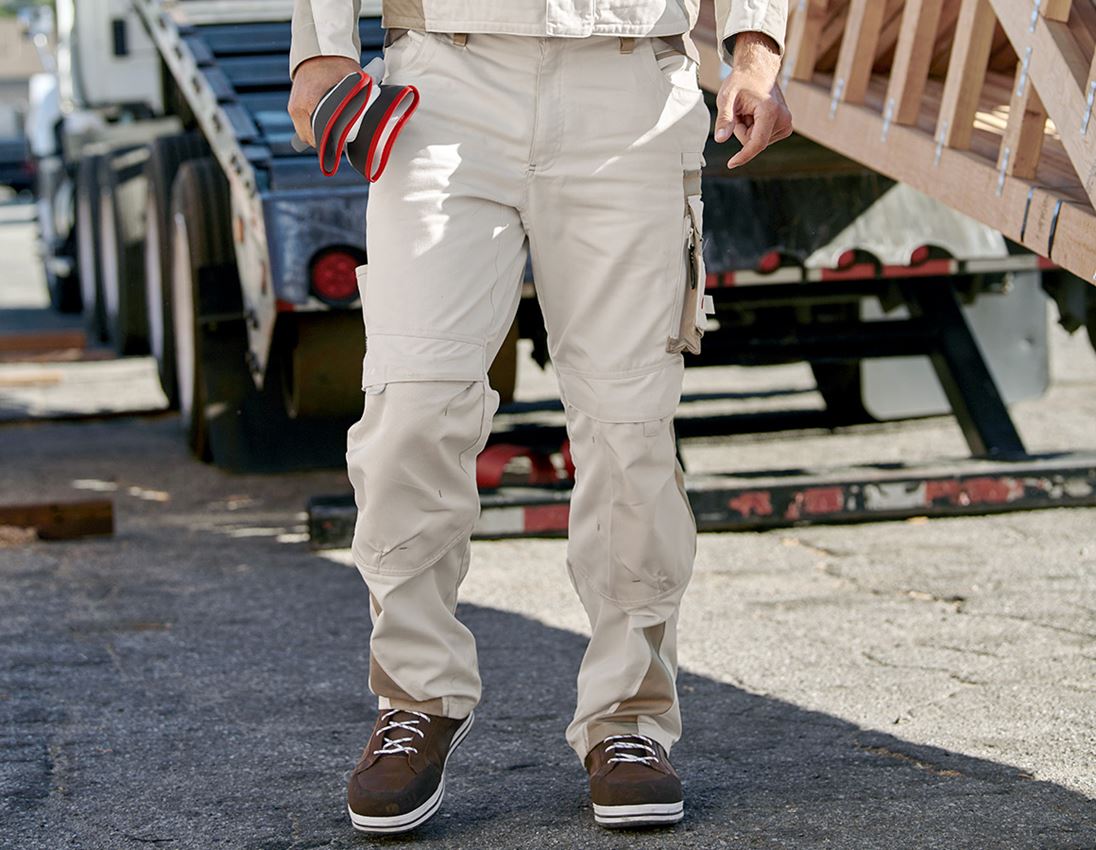 Spodnie robocze: Spodnie do pasa e.s.motion + gipsowy/gliniasty