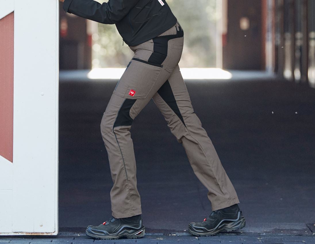 Spodnie robocze: Spodnie damskie e.s.vision + kamienny melanżowy/czarny