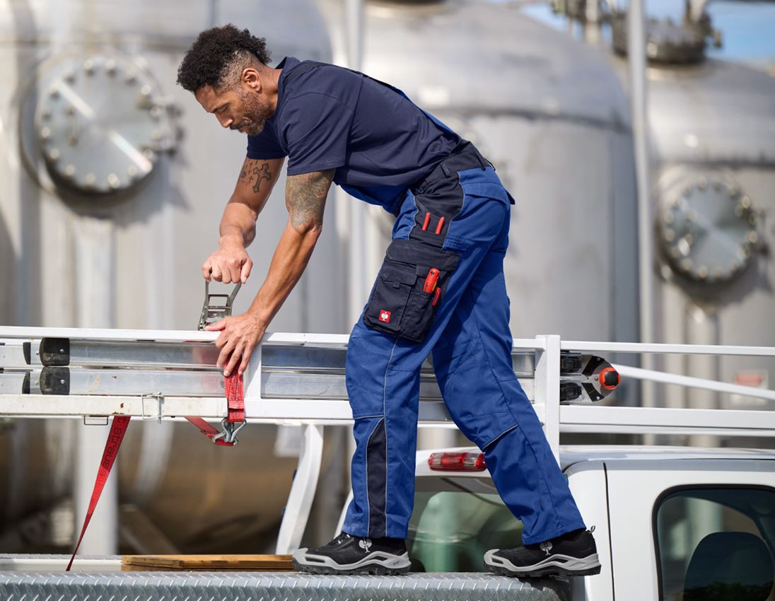 Spodnie robocze: Ogrodniczki e.s.active + chabrowy/granatowy 3