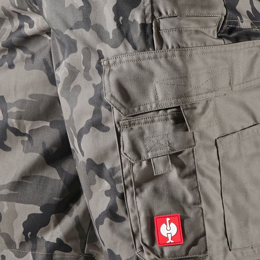 Spodnie robocze: Szorty e.s.camouflage + kamuflaż kamiennoszary 2