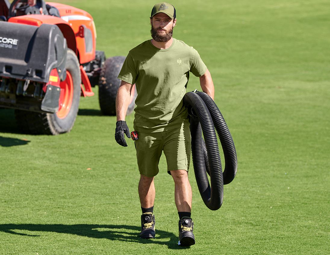 Spodnie robocze: Szorty e.s.iconic + górska zieleń 2