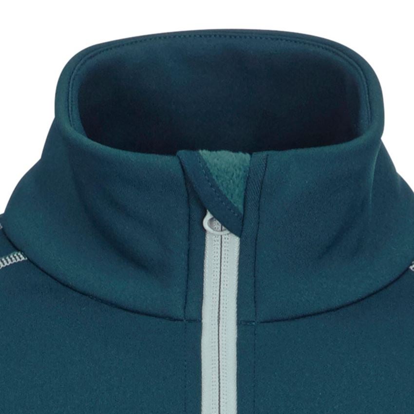 Koszulki | Pulower | Koszule: Bluza Troyer funkc. thermo stretch e.s.motion 2020 + niebieski morski/platynowy 2