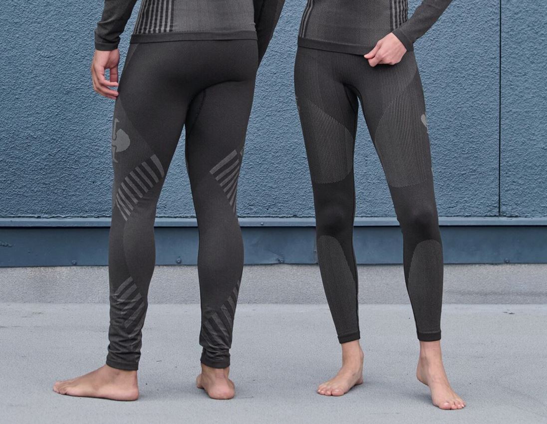 Bielizna funkcyjna: Legginsy funkcyjne e.s.trail seamless-warm,damskie + czarny/szary bazaltowy 2