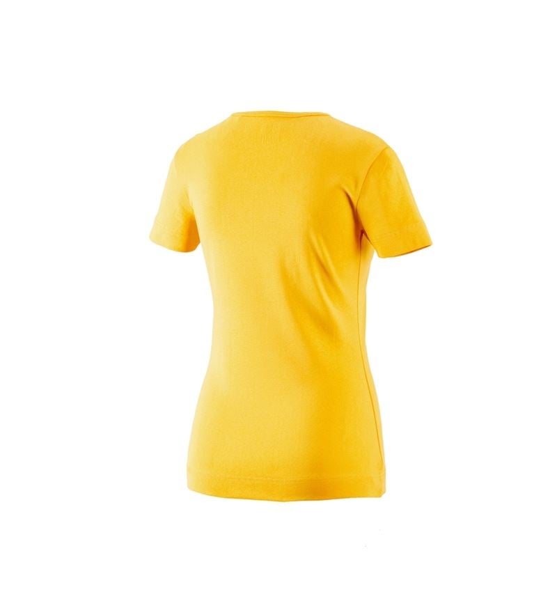 Koszulki | Pulower | Bluzki: e.s. Koszulka cotton dekolt w serek, damska + żółty 1