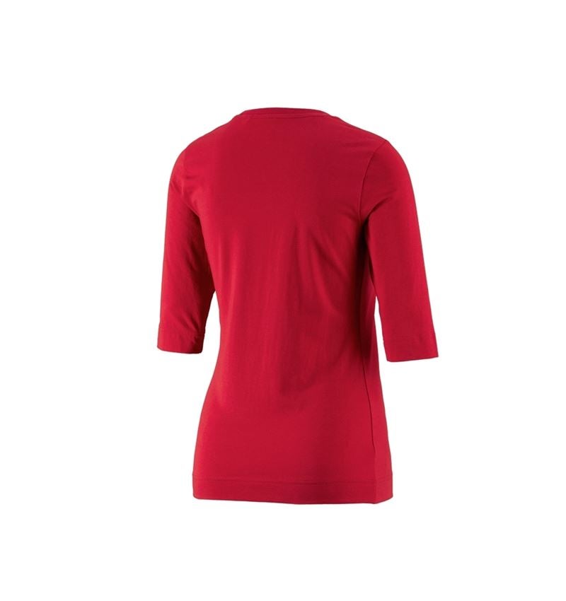 Koszulki | Pulower | Bluzki: e.s. Koszulka rękaw 3/4 cotton stretch, damska + ognistoczerwony 1