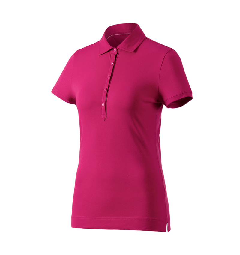 Koszulki | Pulower | Bluzki: e.s. Koszulka polo cotton stretch, damska + malinowy