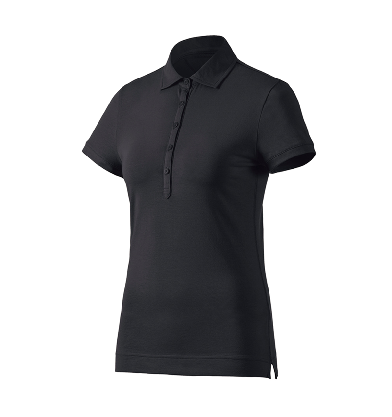 Koszulki | Pulower | Bluzki: e.s. Koszulka polo cotton stretch, damska + czarny 3