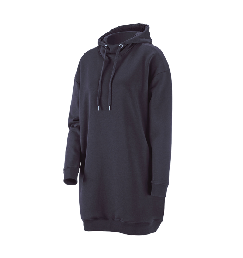 Koszulki | Pulower | Bluzki: e.s. Bluza z kapturem oversize poly cotton, damska + granatowy 1
