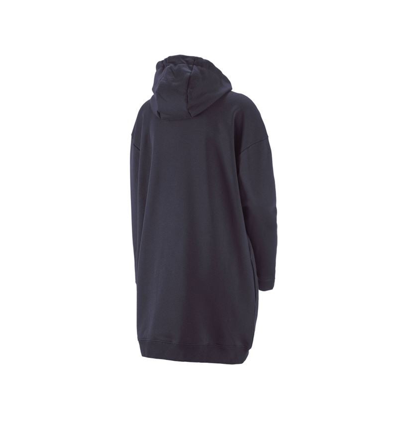 Koszulki | Pulower | Bluzki: e.s. Bluza z kapturem oversize poly cotton, damska + granatowy 2