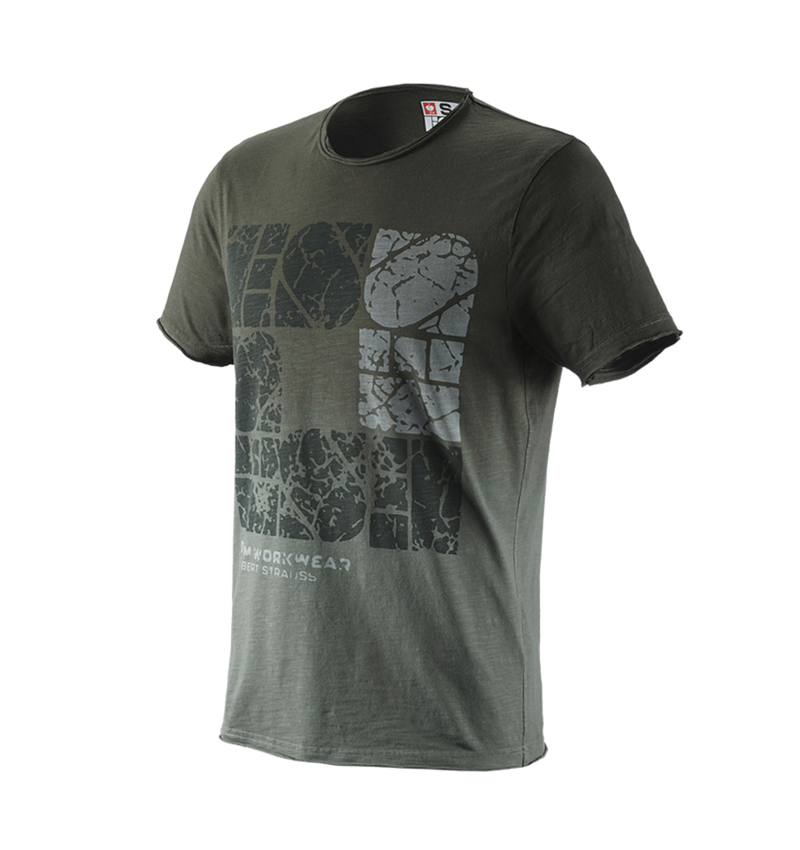 Koszulki | Pulower | Koszule: e.s. Koszulka denim workwear + zielony kamuflażowy vintage 3