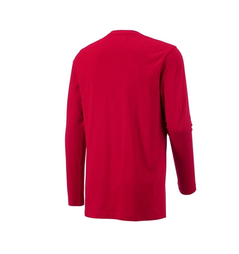 Koszulki | Pulower | Koszule: e.s. Koszulka długi rękaw cotton, long fit + ognistoczerwony 4