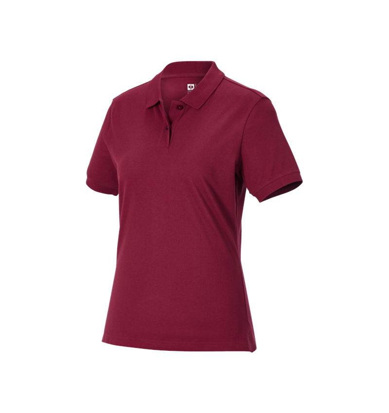 Koszulki | Pulower | Bluzki: e.s. Koszulka polo z piqué cotton light, damska + bordowy 2
