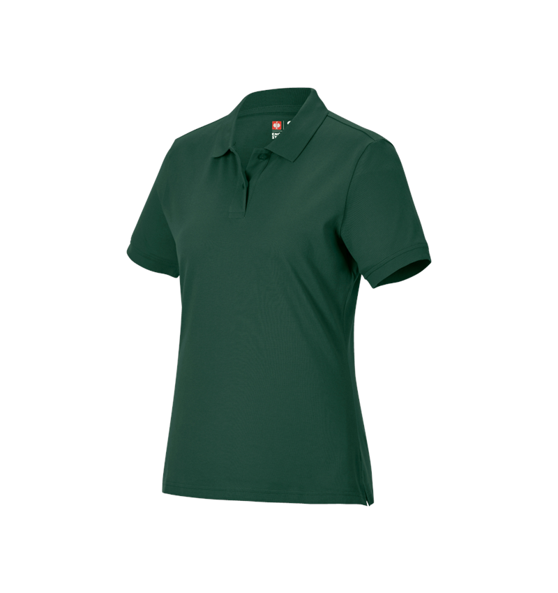 Koszulki | Pulower | Bluzki: e.s. Koszulka polo z piqué cotton light, damska + zielony 4