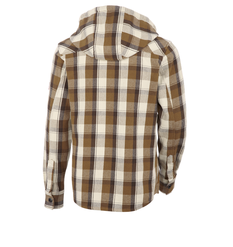 Koszulki | Pulower | Koszule: Koszula z kapturem e.s.roughtough + kora/orzech włoski/naturalny 3