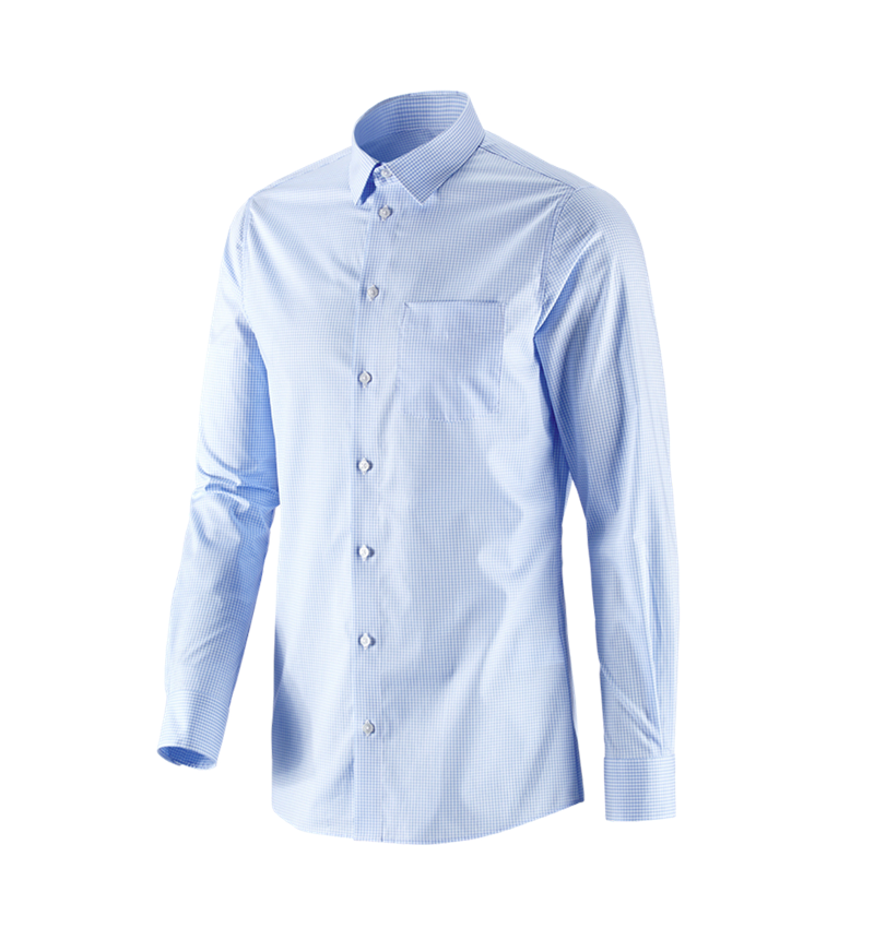 Koszulki | Pulower | Koszule: e.s. Koszula biznesowa cotton stretch, slim fit + mroźny błękit w kratkę 2