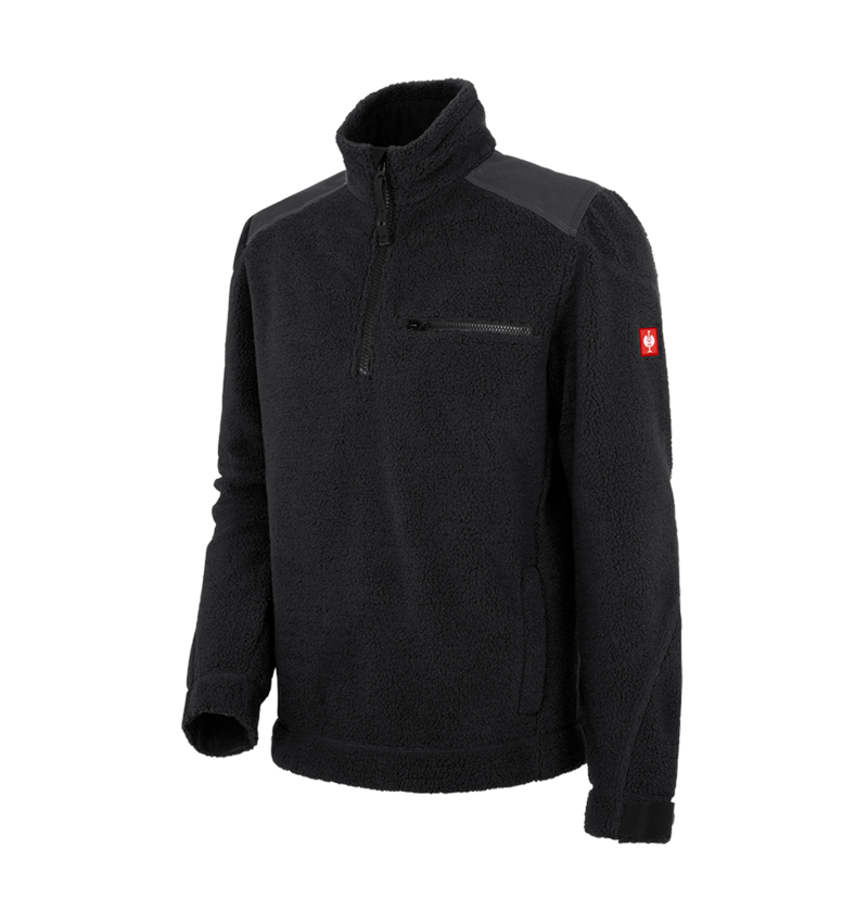 Koszulki | Pulower | Koszule: Bluza Troyer z dzianiny baraniz. e.s.roughtough + czarny 2