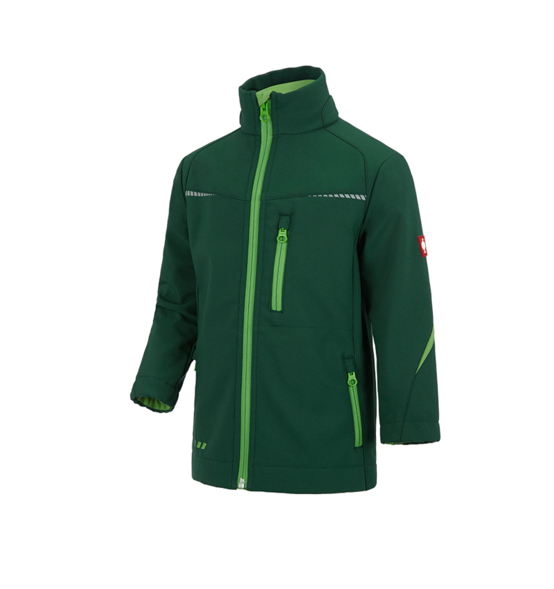 Kurtki: Kurtka softshell e.s.motion 2020, dziecięca + zielony/zielony morski 1