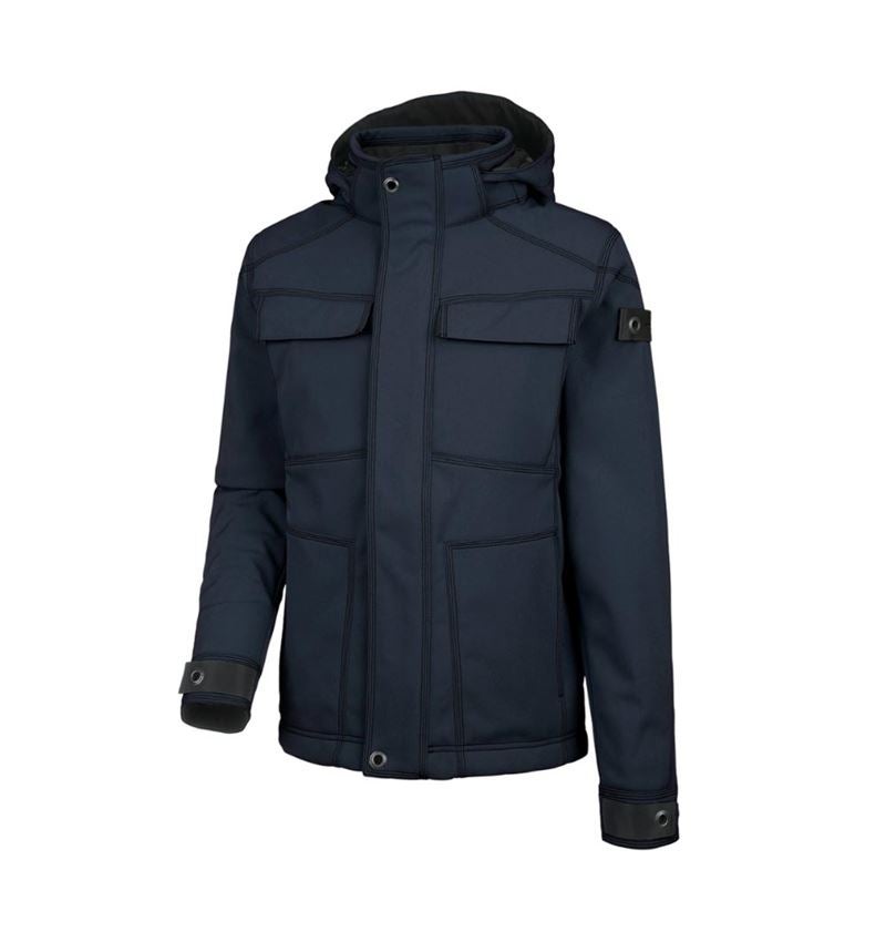 Kurtki robocze: Kurtka zimowa softshell e.s.roughtough + niebieski ciemny 2