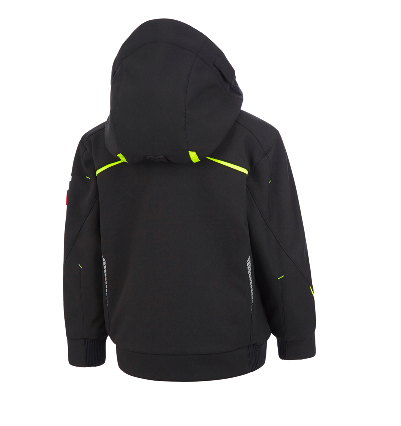 Kurtki: Kurtka zimowa softshell e.s.motion 2020, dziecięca + czarny/żółty ostrzegawczy/pomarańczowy ostrzegawczy 3