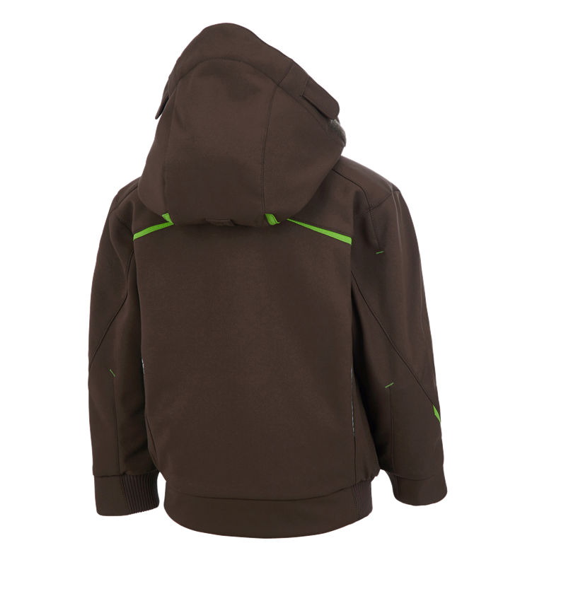Kurtki: Kurtka zimowa softshell e.s.motion 2020, dziecięca + kasztanowy/zielony morski 3
