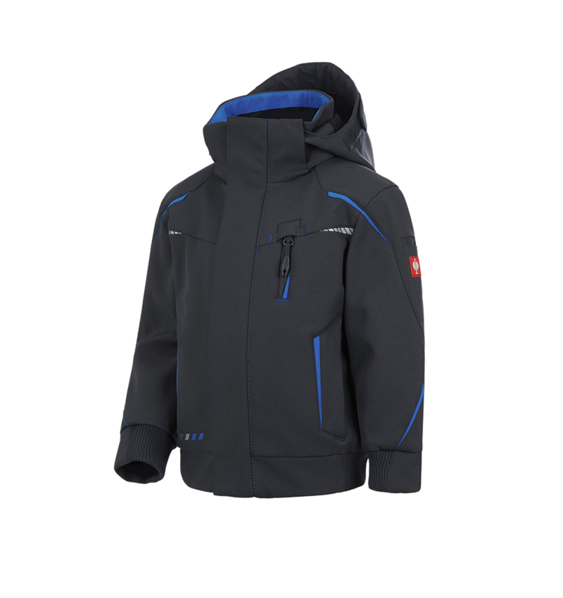 Kurtki: Kurtka zimowa softshell e.s.motion 2020, dziecięca + grafitowy/niebieski chagall 4