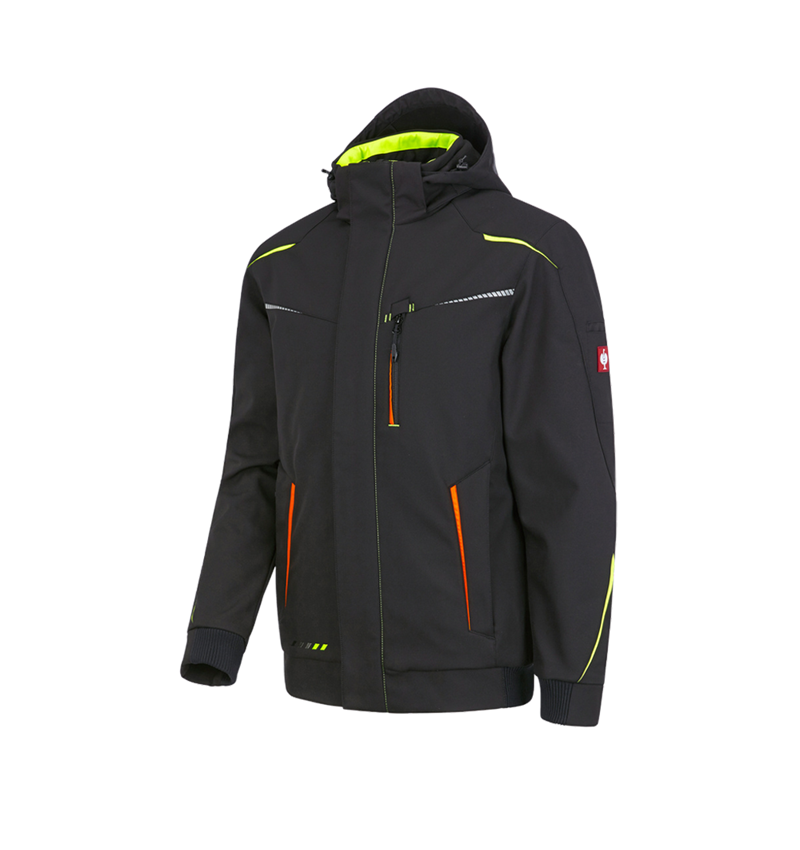 Kurtki robocze: Kurtka zimowa softshell e.s.motion 2020, męska + czarny/żółty ostrzegawczy/pomarańczowy ostrzegawczy 6