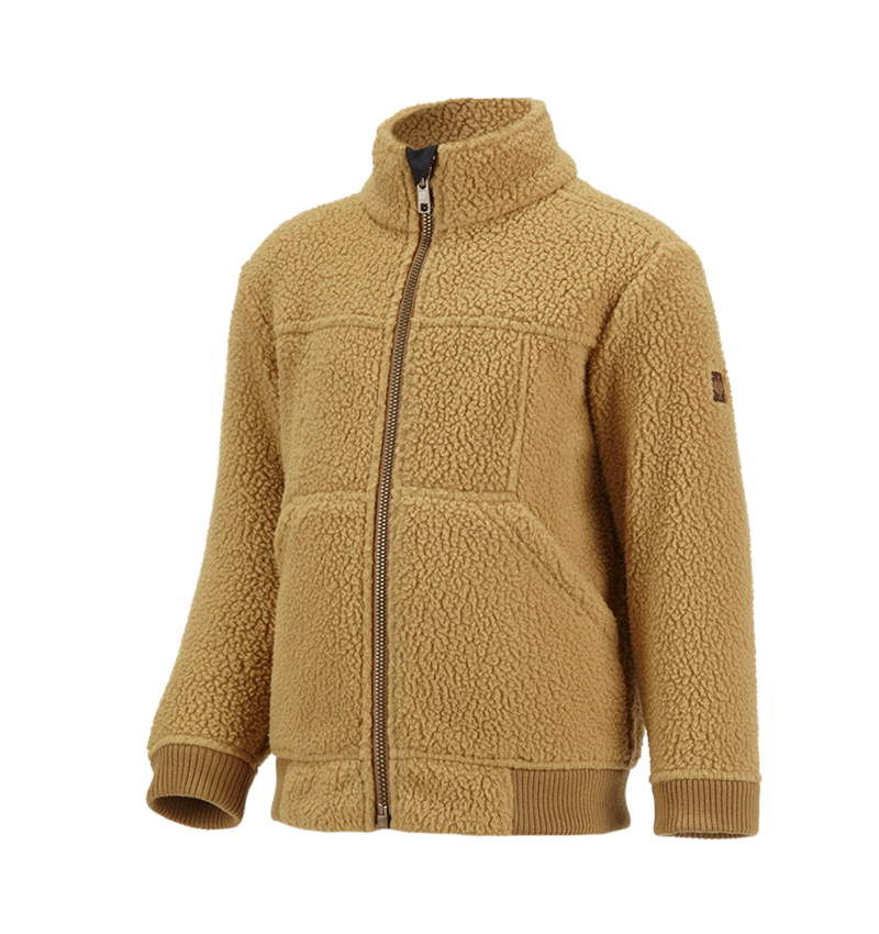 Kurtki: Kurtka z dzianiny futerkowej e.s.vintage, dziecięc + sepia 2