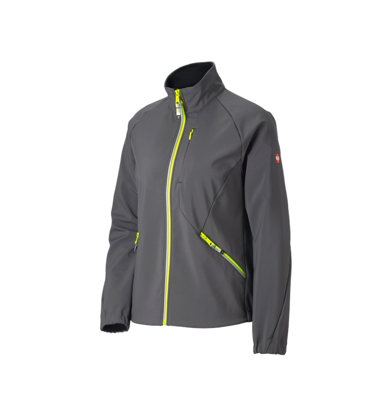 Kurtki robocze: Kurtka softshell e.s.ambition, damska + antracytowy/żółty ostrzegawczy 3