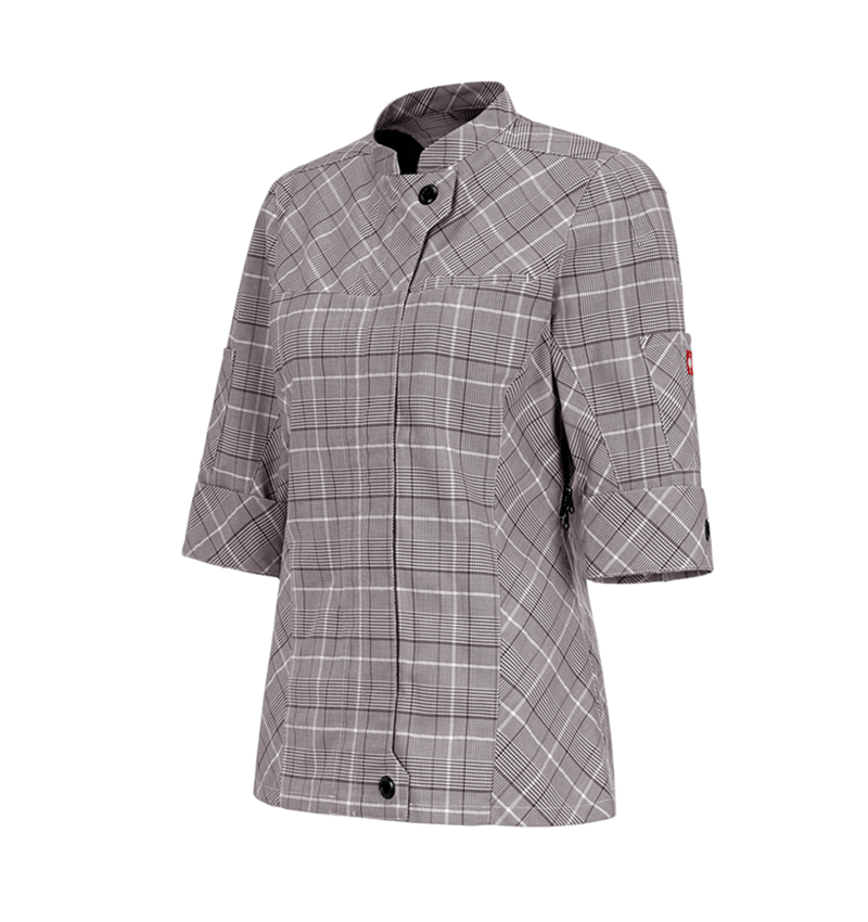 Kurtki robocze: Bluza kucharska rękaw 3/4 e.s.fusion, damska + kasztanowy/biały 1