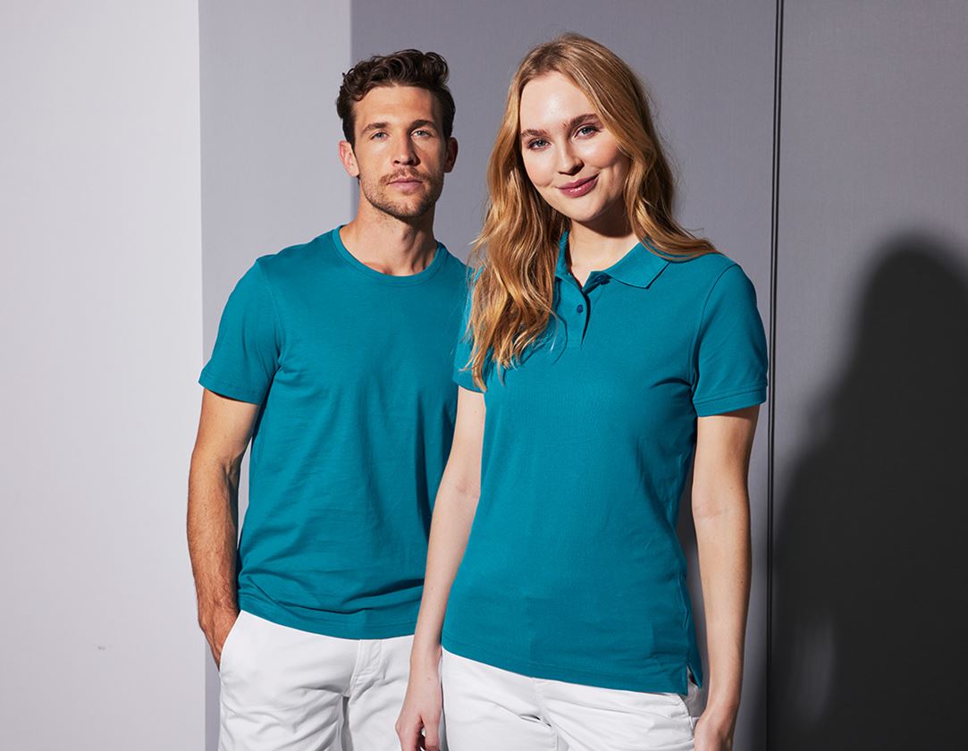 Koszulki | Pulower | Bluzki: e.s. Koszulka polo cotton, damska + petrol 2