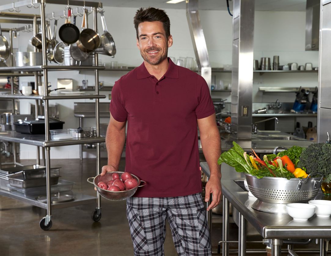 Koszulki | Pulower | Koszule: e.s. Koszulka polo cotton + bordowy