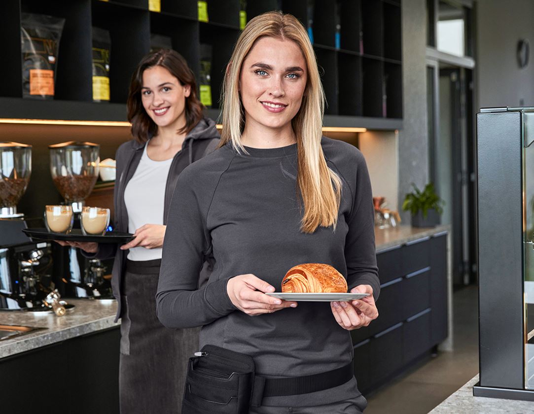 Koszulki | Pulower | Bluzki: e.s. Bluza cotton stretch, damska + antracytowy