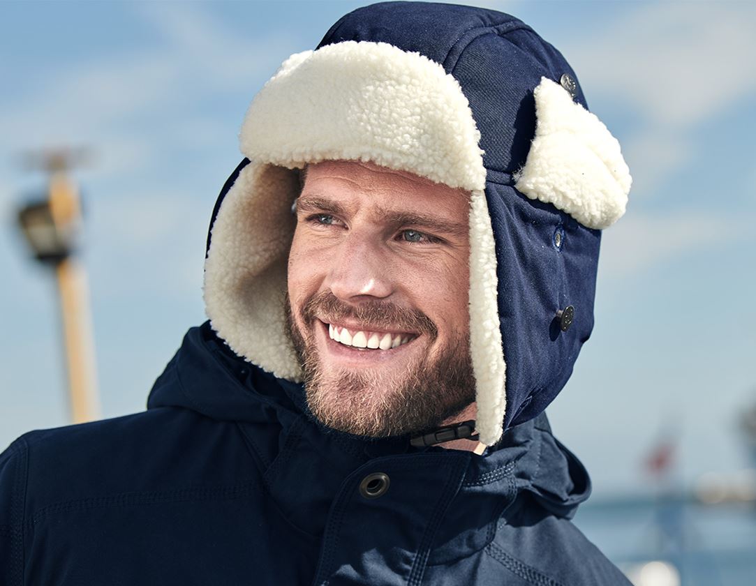 Akcesoria: e.s. Czapka zimowa cotton touch + niebieski ciemny