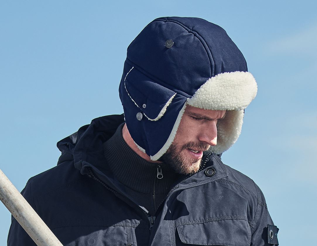Akcesoria: e.s. Czapka zimowa cotton touch + niebieski ciemny 1
