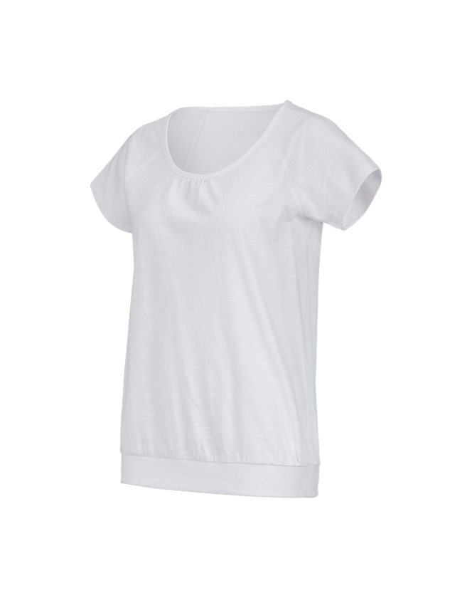 Koszulki | Pulower | Bluzki: e.s. Koszulka cotton slub, damska + biały