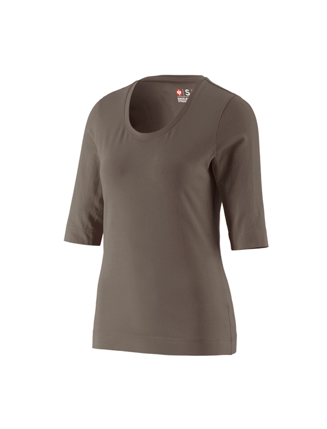 Koszulki | Pulower | Bluzki: e.s. Koszulka rękaw 3/4 cotton stretch, damska + kamienny 2