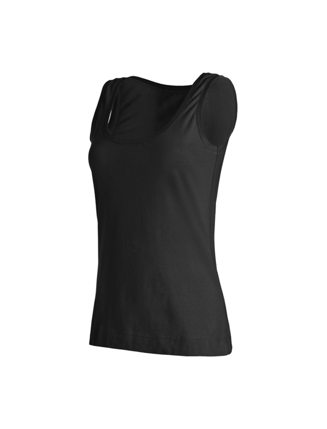 Koszulki | Pulower | Bluzki: e.s. Koszulka bokserka cotton stretch, damska + czarny