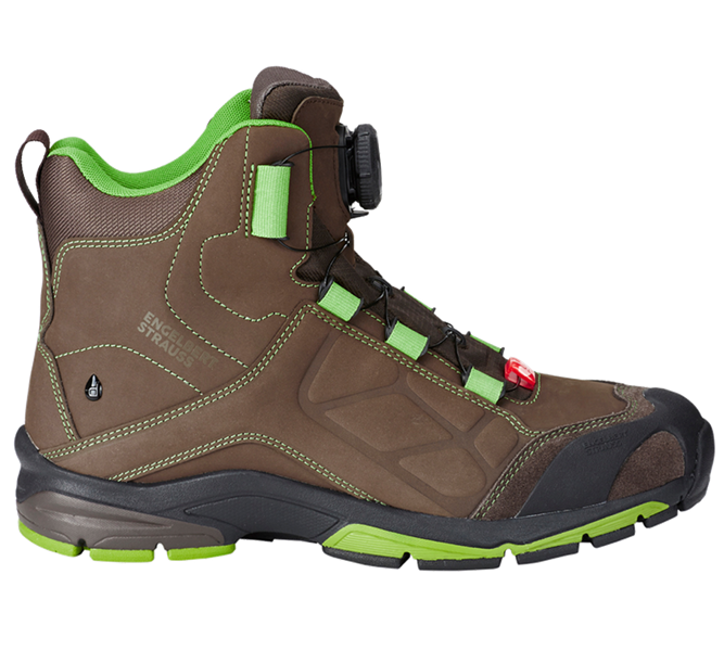 Main view, Footwear, e.s. O2 Work shoes Tethys mid, chestnut/seagreen
