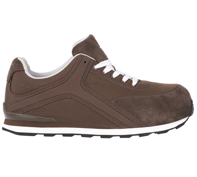 Huvudvy, Skyddsskor, S1PS skyddslågskor e.s. Sutur, kastanj/vit