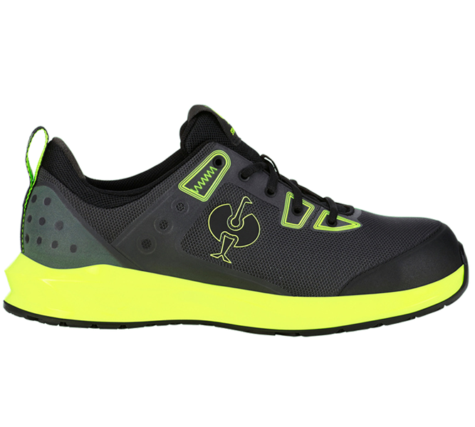 Main view, S1, S1 Safety shoes e.s. Hades II, black/high-vis yellow