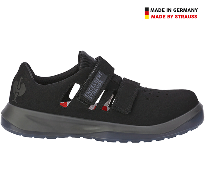 Main view, Safety Sandals, S1P Safety sandals e.s. Banco, black/anthracite