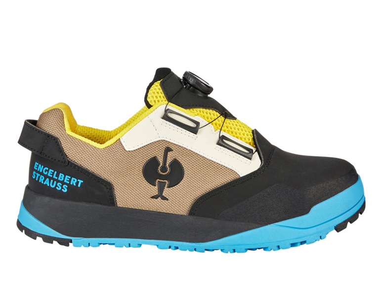 Main view, S1, S1 Safety shoes e.s. Nakuru low, parchment/black/mountainblue
