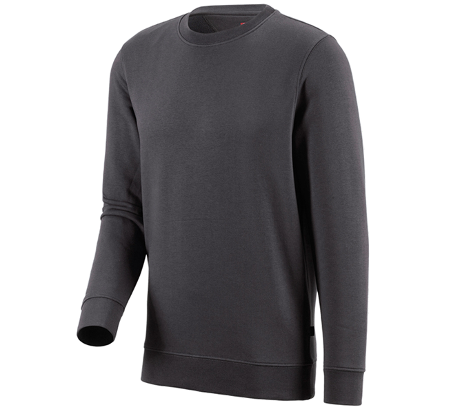 Main view, Clothing, e.s. Sweatshirt poly cotton, anthracite