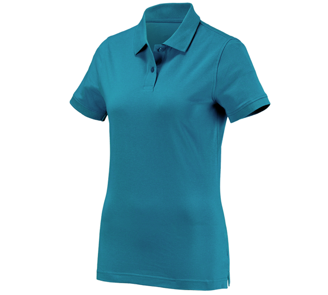 Huvudvy, Damer, e.s. Polo-Shirt cotton, dam, petrol