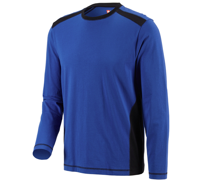 Main view, e.s.active, Long sleeve cotton e.s.active, royal/black