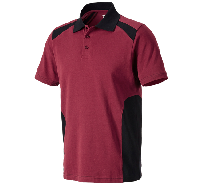 Huvudvy, Piketröjor, Polo-Shirt cotton e.s.active, bordeaux/svart