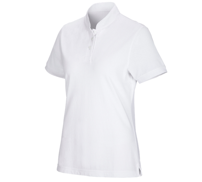 Huvudvy, Vård | Hälsa, e.s. pikétröja cotton Mandarin, dam, vit