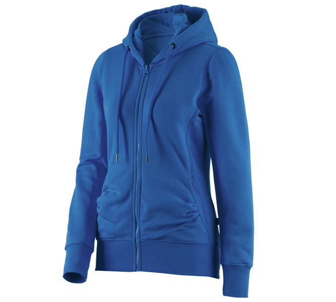 Main view, Sweats | Hoodies, e.s. Hoody sweatjacket poly cotton, ladies', gentianblue
